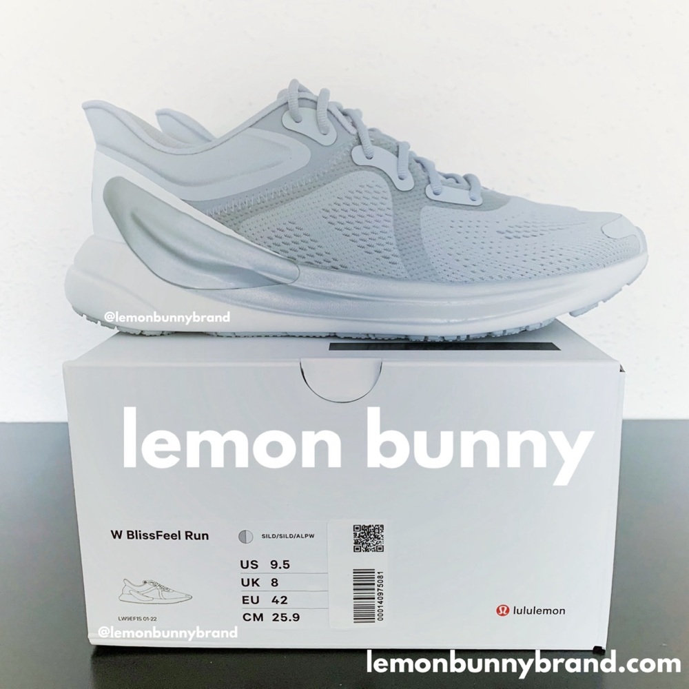 lululemon Blissfeel Women's Running Shoe Silver Drop/Alpine White Sz 9.5 New NWT